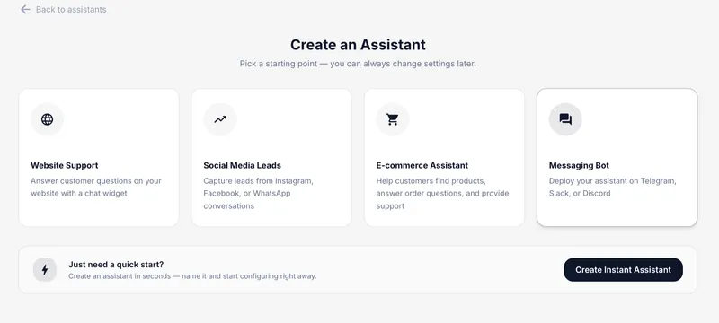 Create your first AI assistant in FineGuide